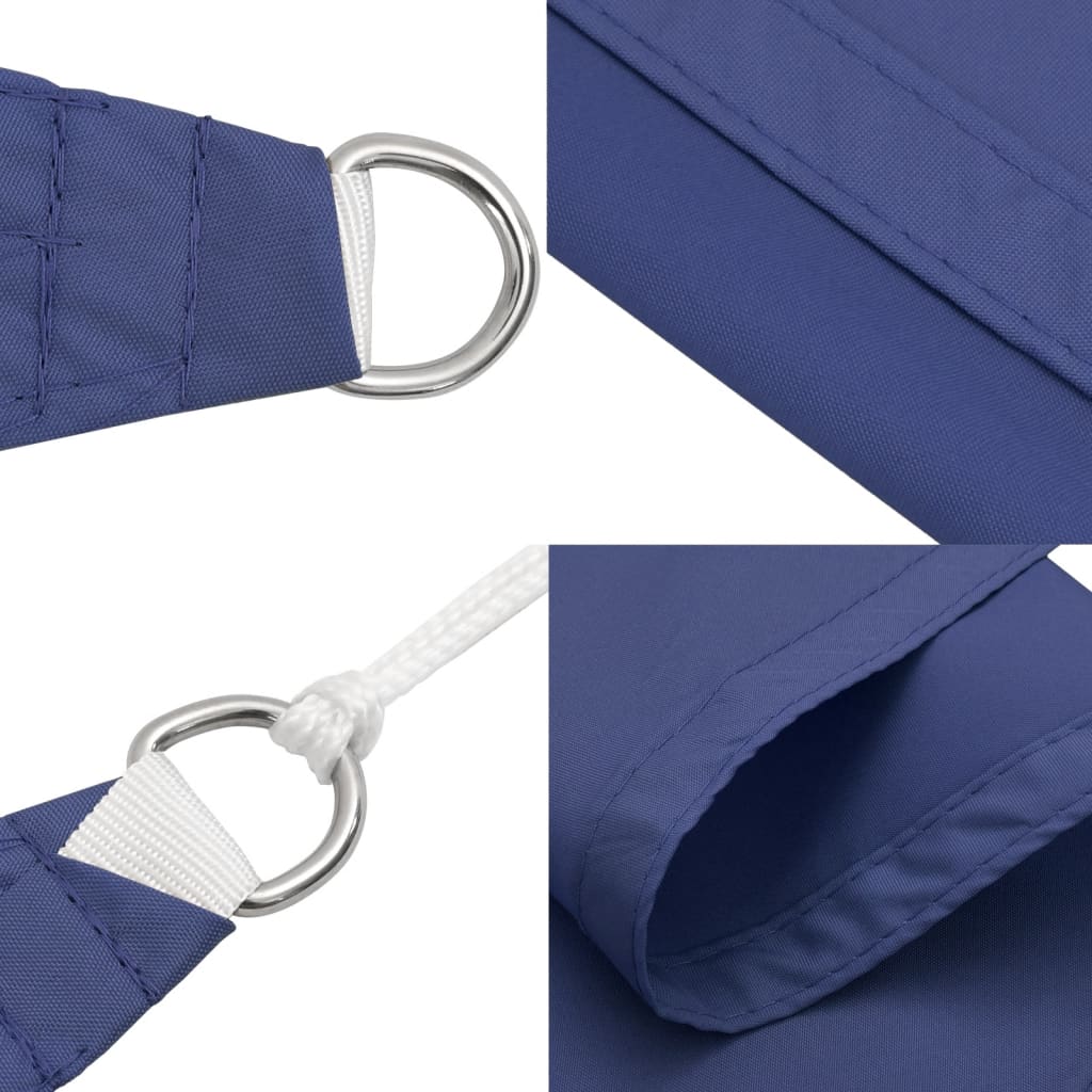 Schaduwdoek rechthoekig blauw waterdicht oxford stof detail 7