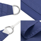 Schaduwdoek driehoekig blauw waterdicht oxford stof detail 6