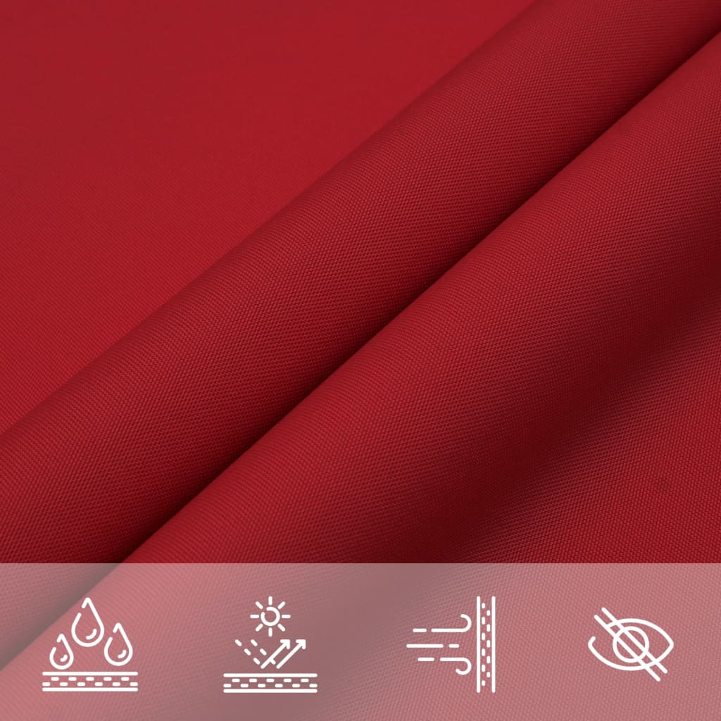 Schaduwdoek vierkant rood waterdicht oxford stof detail 6