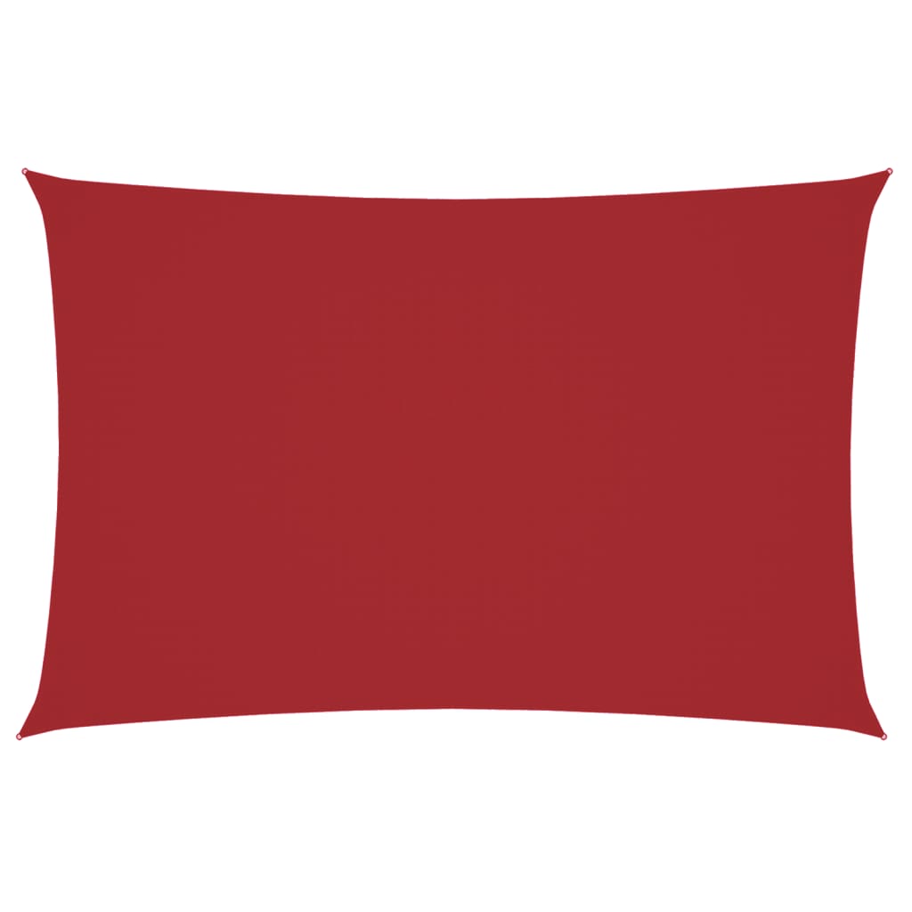 Schaduwdoek rechthoekig rood waterdicht oxford stof