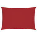 Schaduwdoek rechthoekig rood waterdicht oxford stof