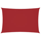 Schaduwdoek rechthoekig rood waterdicht oxford stof
