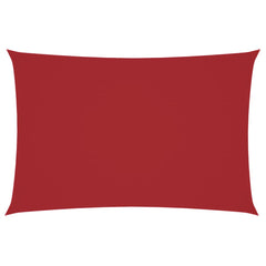 Schaduwdoek rechthoekig rood waterdicht oxford stof