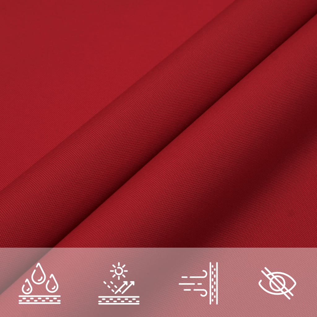 Schaduwdoek rechthoekig rood waterdicht oxford stof detail 4