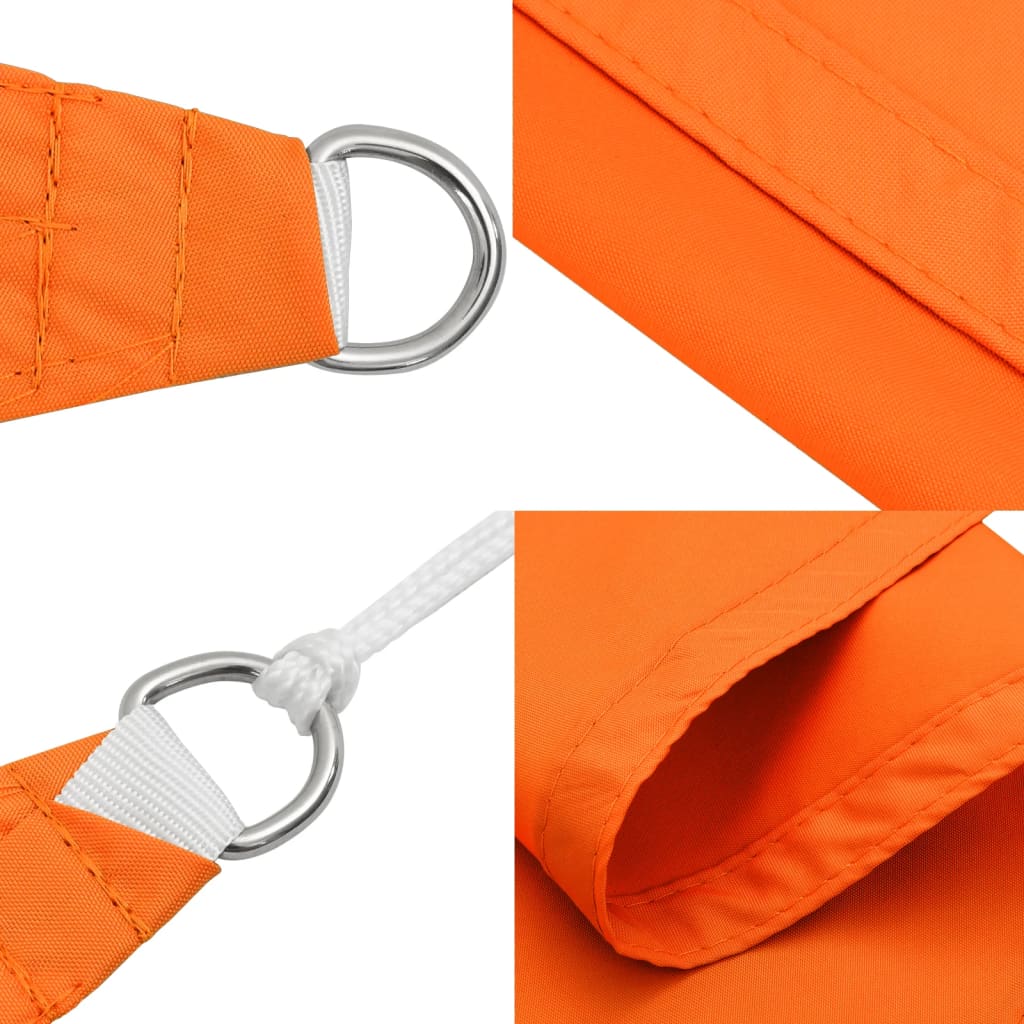 Schaduwdoek driehoekig oranje waterdicht oxford stof detail 5