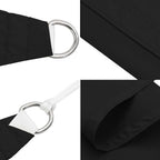 Schaduwdoek vierkant zwart waterdicht oxford stof detail 6