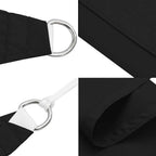 Schaduwdoek driehoekig zwart waterdicht oxford stof detail 5