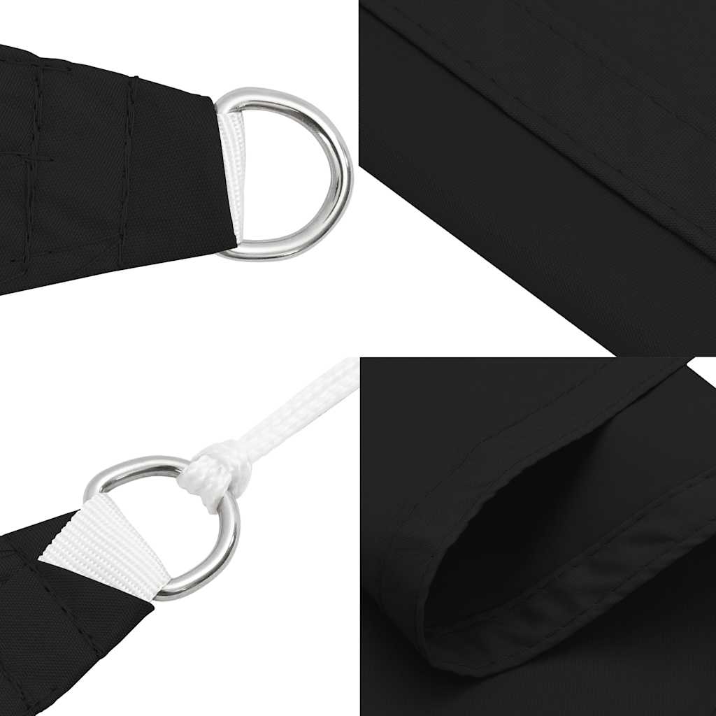 Schaduwdoek driehoekig zwart waterdicht oxford stof detail 5