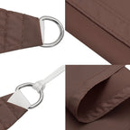 Schaduwdoek rechthoekig bruin waterdicht oxford stof detail 6