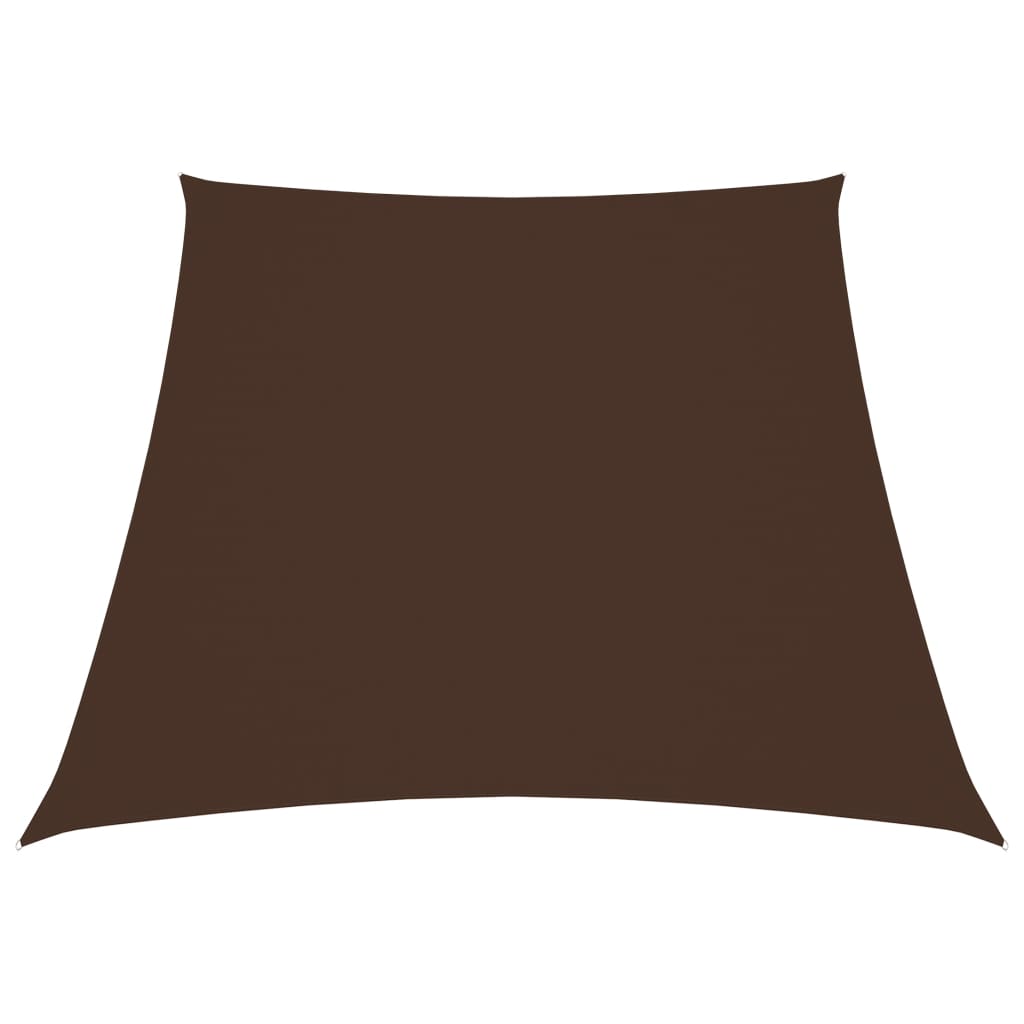 Schaduwdoek trapezium bruin waterdicht oxford stof detail 1