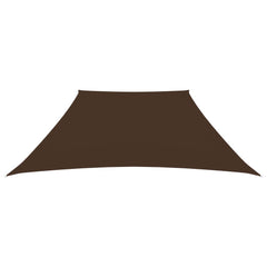 Schaduwdoek trapezium bruin waterdicht oxford stof