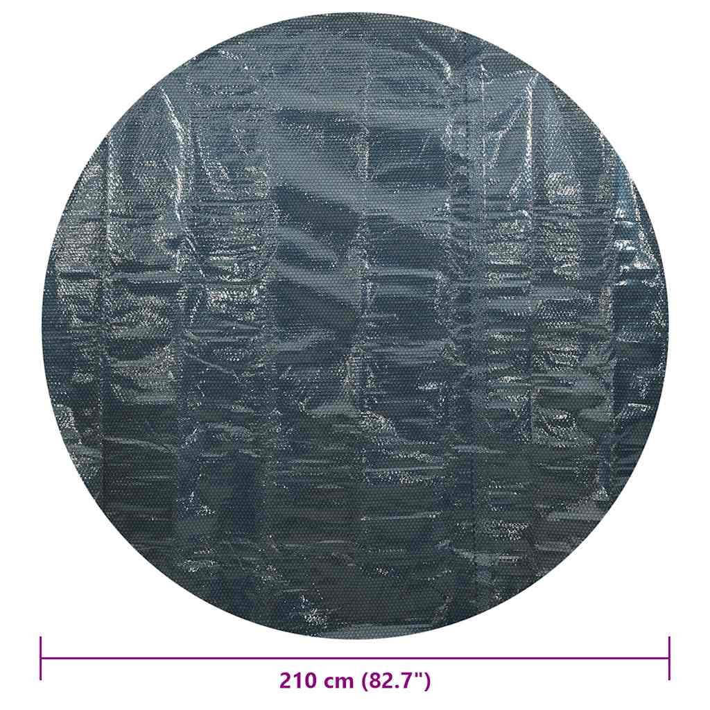 Zwembadfolie solar drijvend 210 cm zwart en blauw