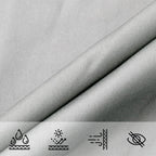 Schaduwdoek rechthoekig lichtgrijs waterdicht oxford stof detail 7