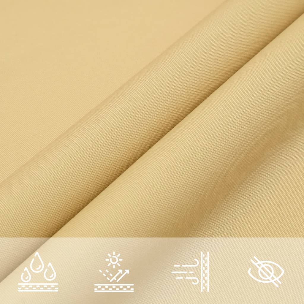 Schaduwdoek rechthoekig zand waterdicht oxford stof detail 7