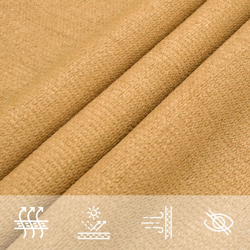 Schaduwdoek vierkant zand waterdoorlatend HDPE 160 g/m² detail 7