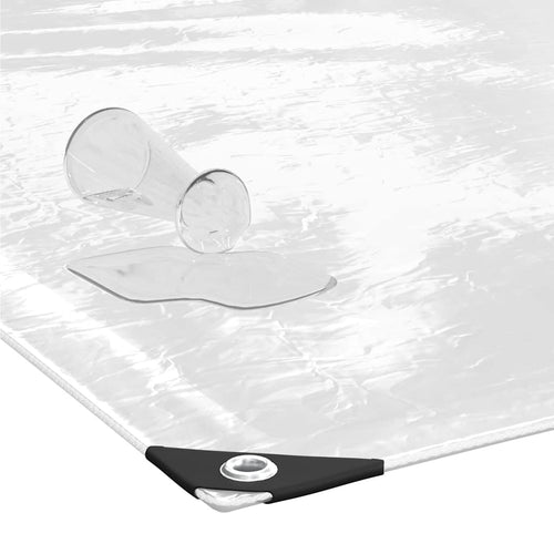 Doorzichtig zeildoek met zeilringen PVC