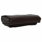 Bruin afdekzeil van 650 g per m² met canvas en PVC-coating