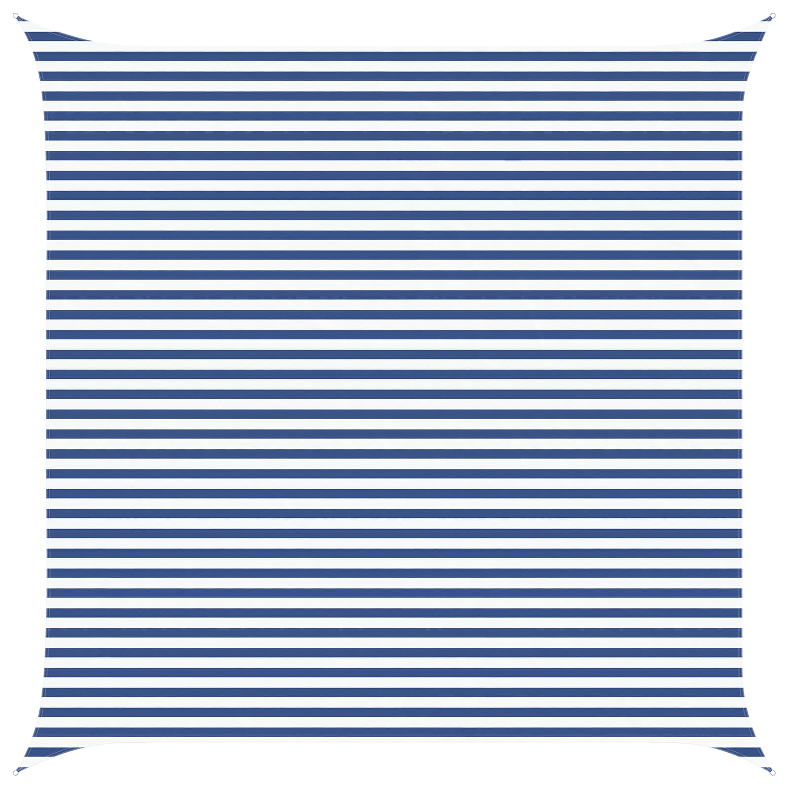 Schaduwdoek vierkant blauw/wit waterdicht oxford stof