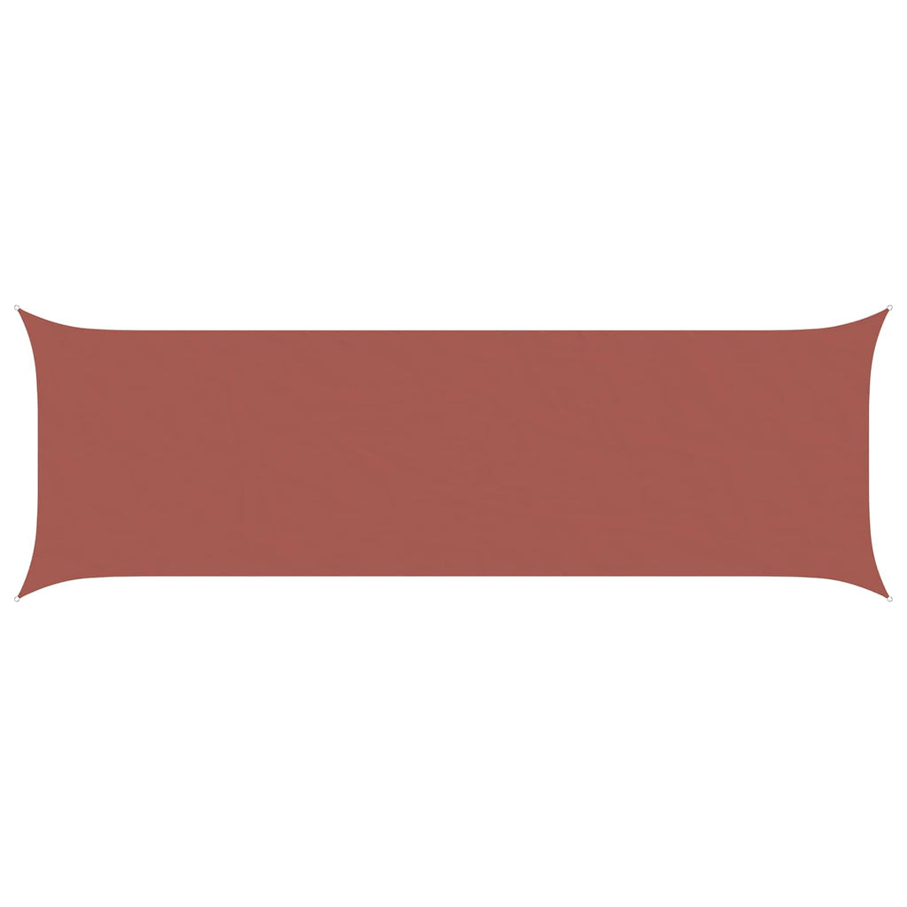 Schaduwdoek rechthoekig terracotta waterdicht oxford stof