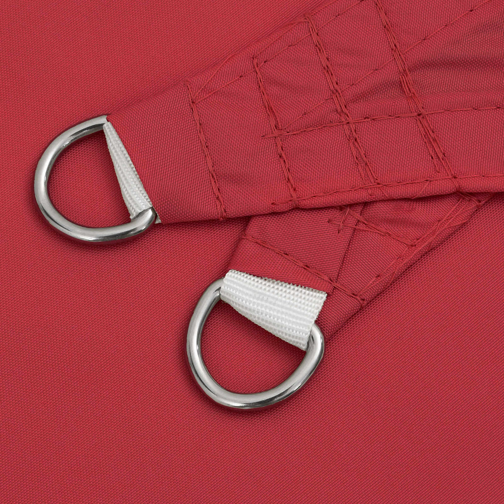 Schaduwdoek rechthoekig rood waterdicht oxford stof detail 4