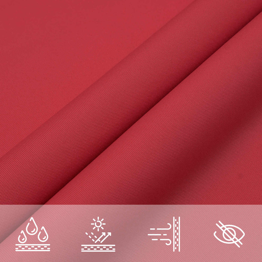 Schaduwdoek rechthoekig rood waterdicht oxford stof detail 5