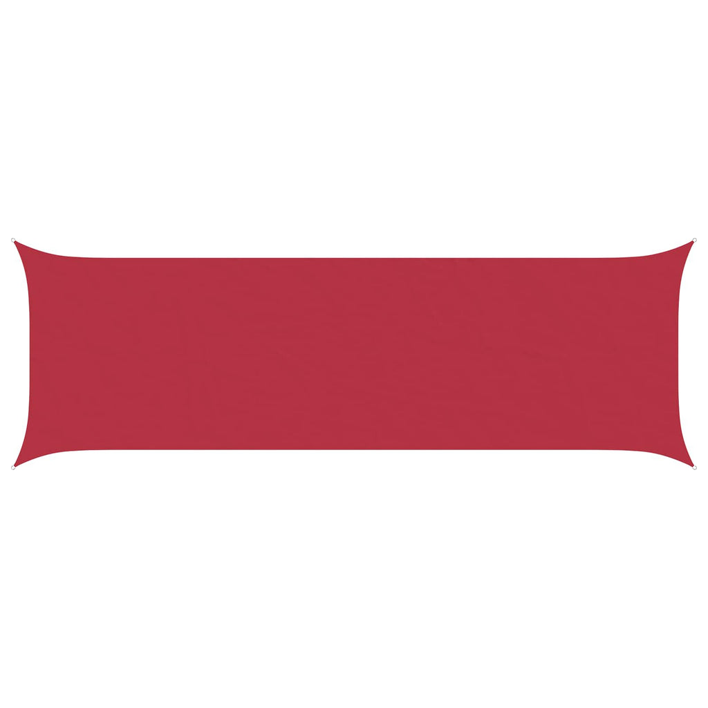 Schaduwdoek rechthoekig rood waterdicht oxford stof