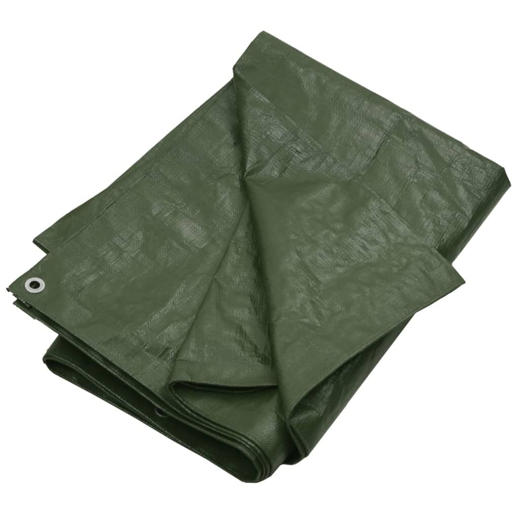 Groen HDPE afdekzeil met metalen ogen