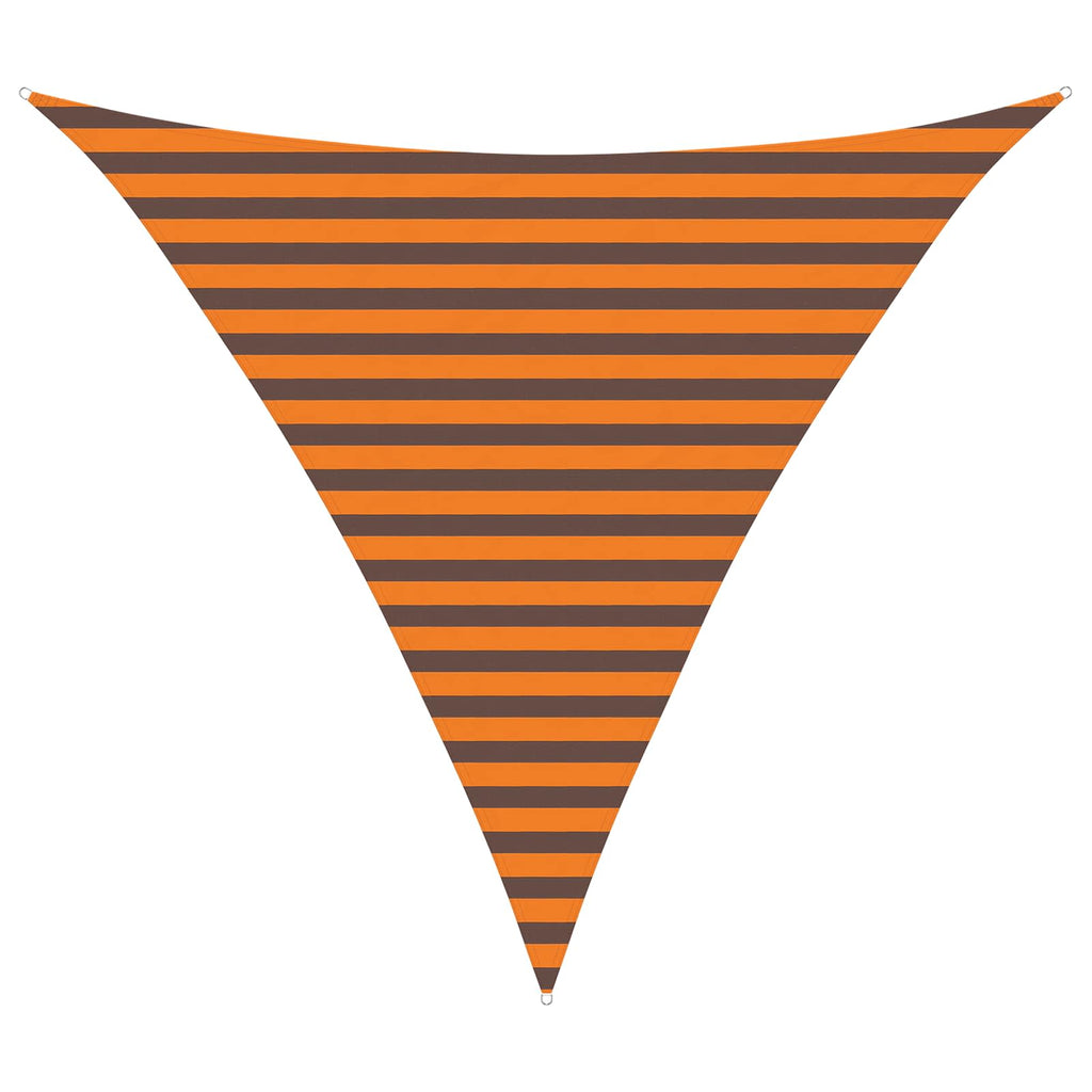 Driehoekig schaduwdoek in oranje en bruin