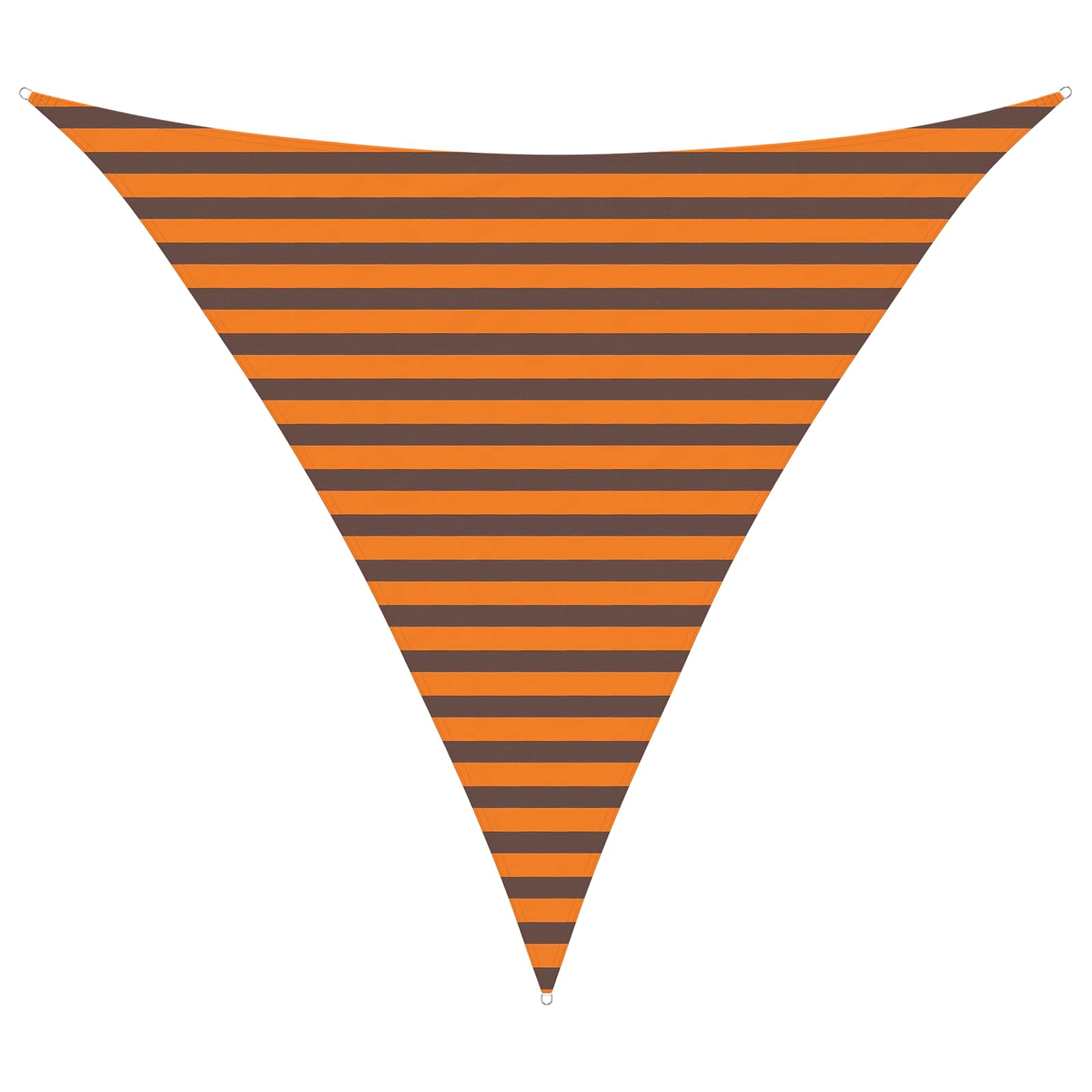 Driehoekig schaduwdoek in oranje en bruin