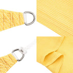 Beige trapezium HDPE schaduwdoek detail 6