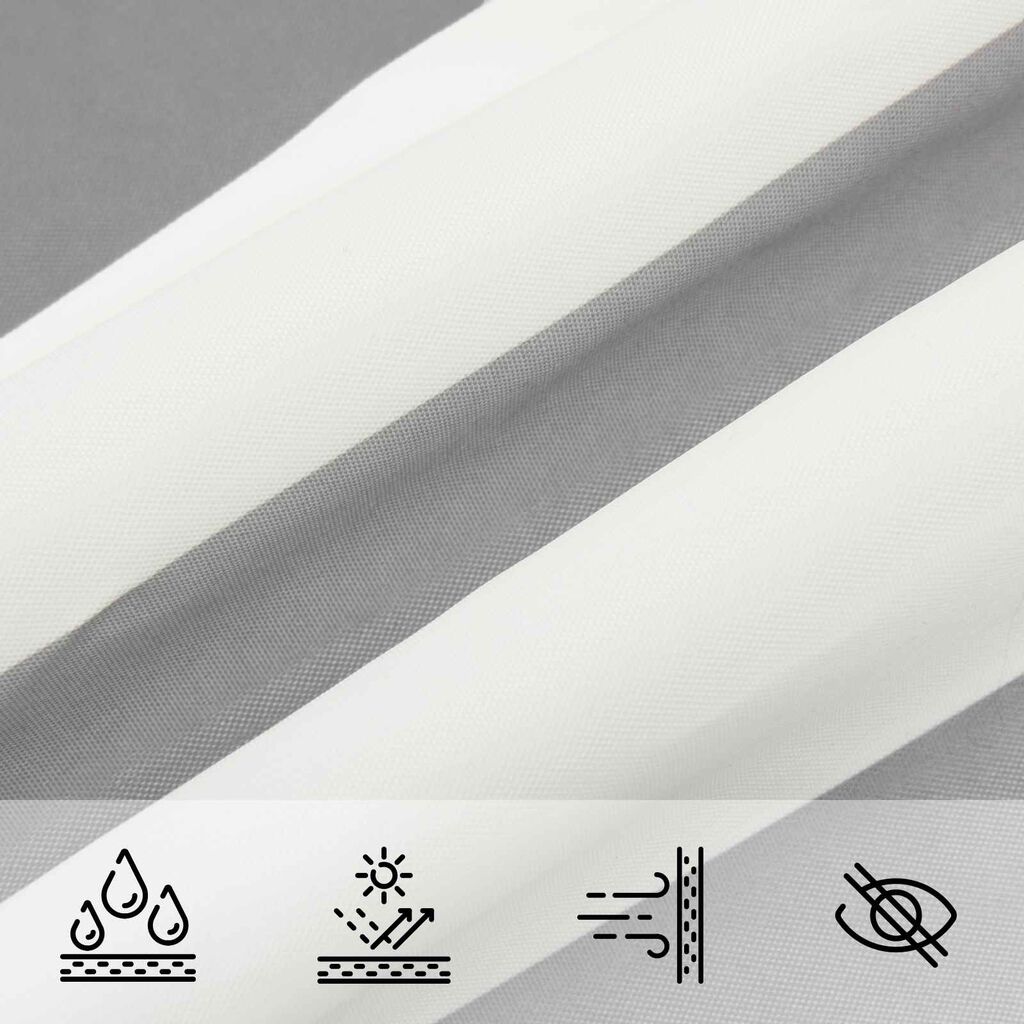 Lichtgrijs/wit schaduwdoek vierkant detail 5