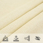 Crème trapezium HDPE schaduwdoek detail 7