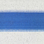 Blauw/wit driehoekig HDPE schaduwdoek detail 6