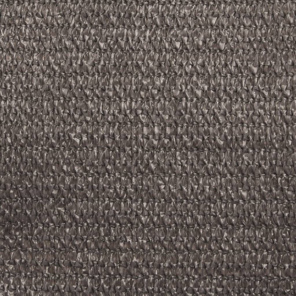 Antraciet trapezium HDPE schaduwdoek detail 9