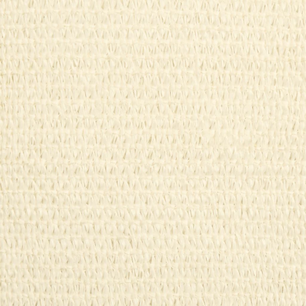 Crème trapezium HDPE schaduwdoek detail 9