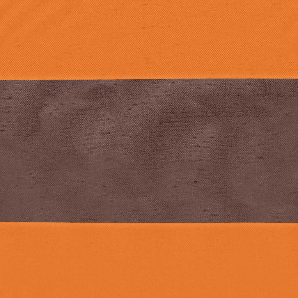 Oranje bruin schaduwdoek met drie polyester bevestigingstouwen