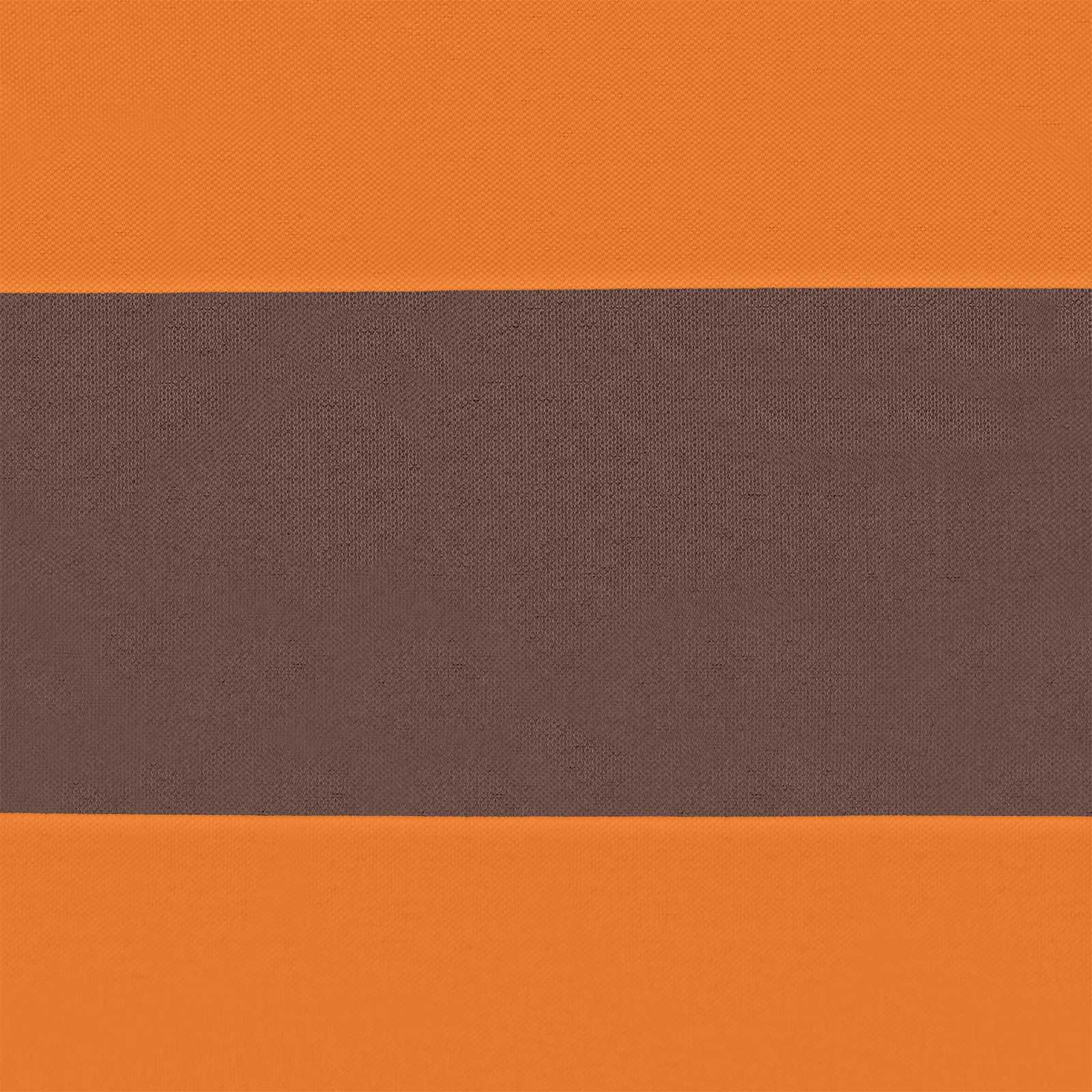 Oranje bruin schaduwdoek met drie polyester bevestigingstouwen